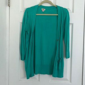 Green light 3/4 sleeve cardigan